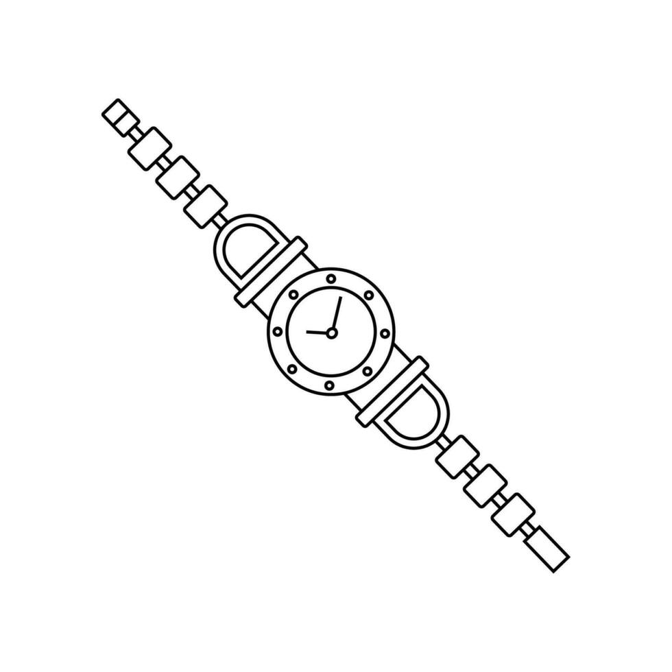 Vector illustration of a wrist watch.