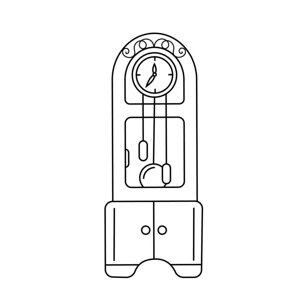 Vector illustration of a grandfather clock.