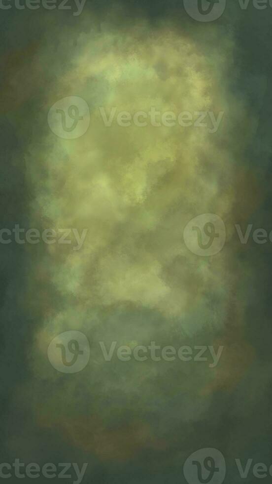 Fine art photography studio backdrop for a portrait. Abstract green grunge texture background. Aesthetic painting stains on canvas photo