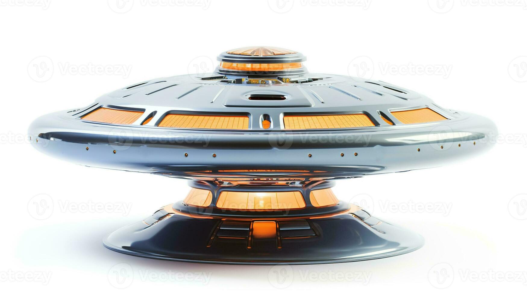 Spaceship on a white background. photo