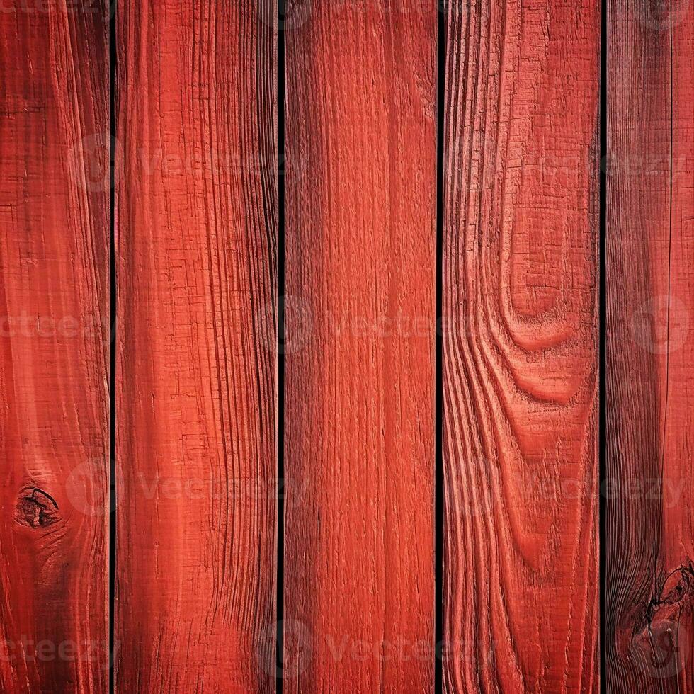 Red board background. Vertical wooden slats texture for interior decoration. Generative AI photo