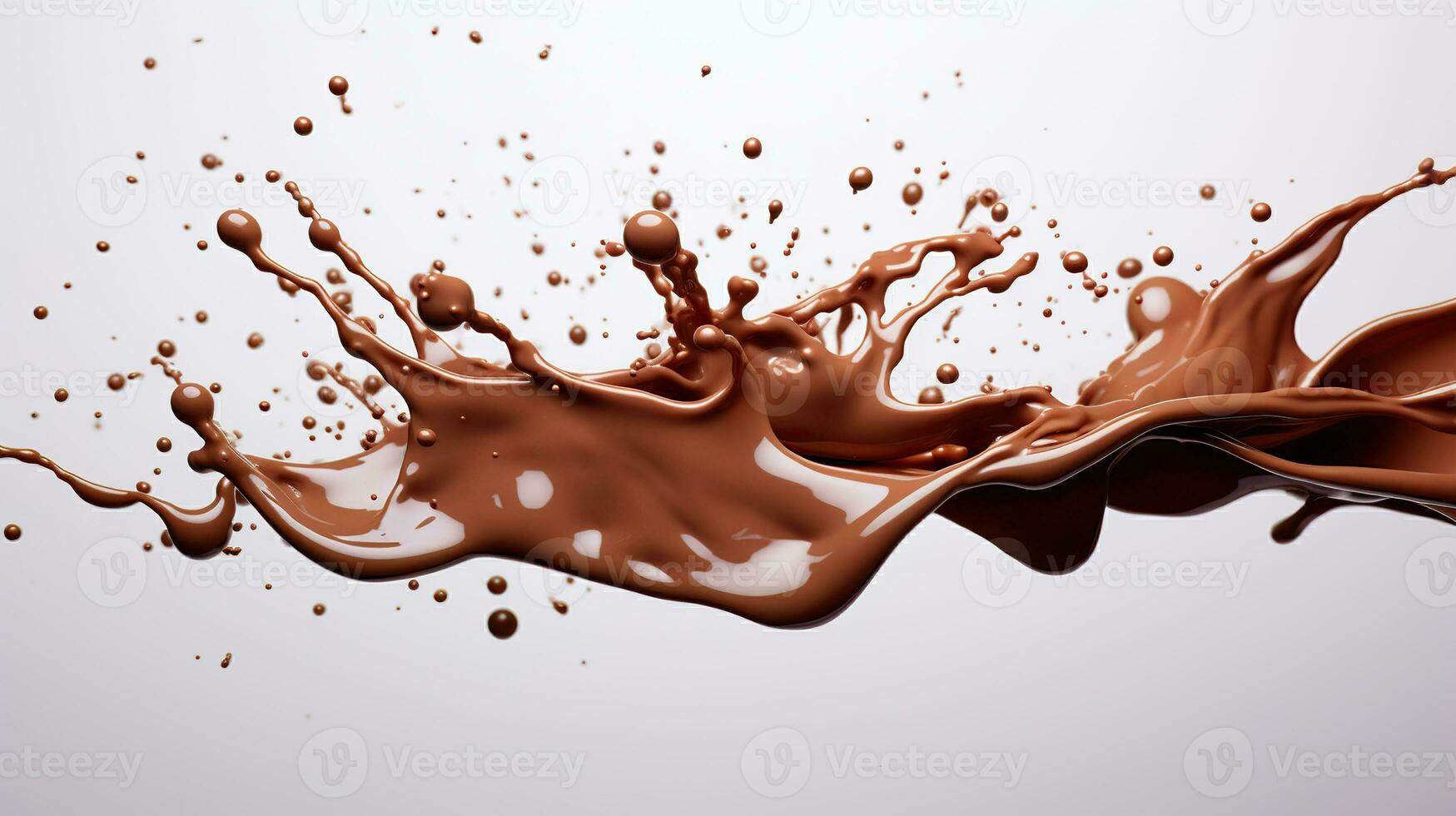 Explosion of boiled condensed milk on a white background. photo
