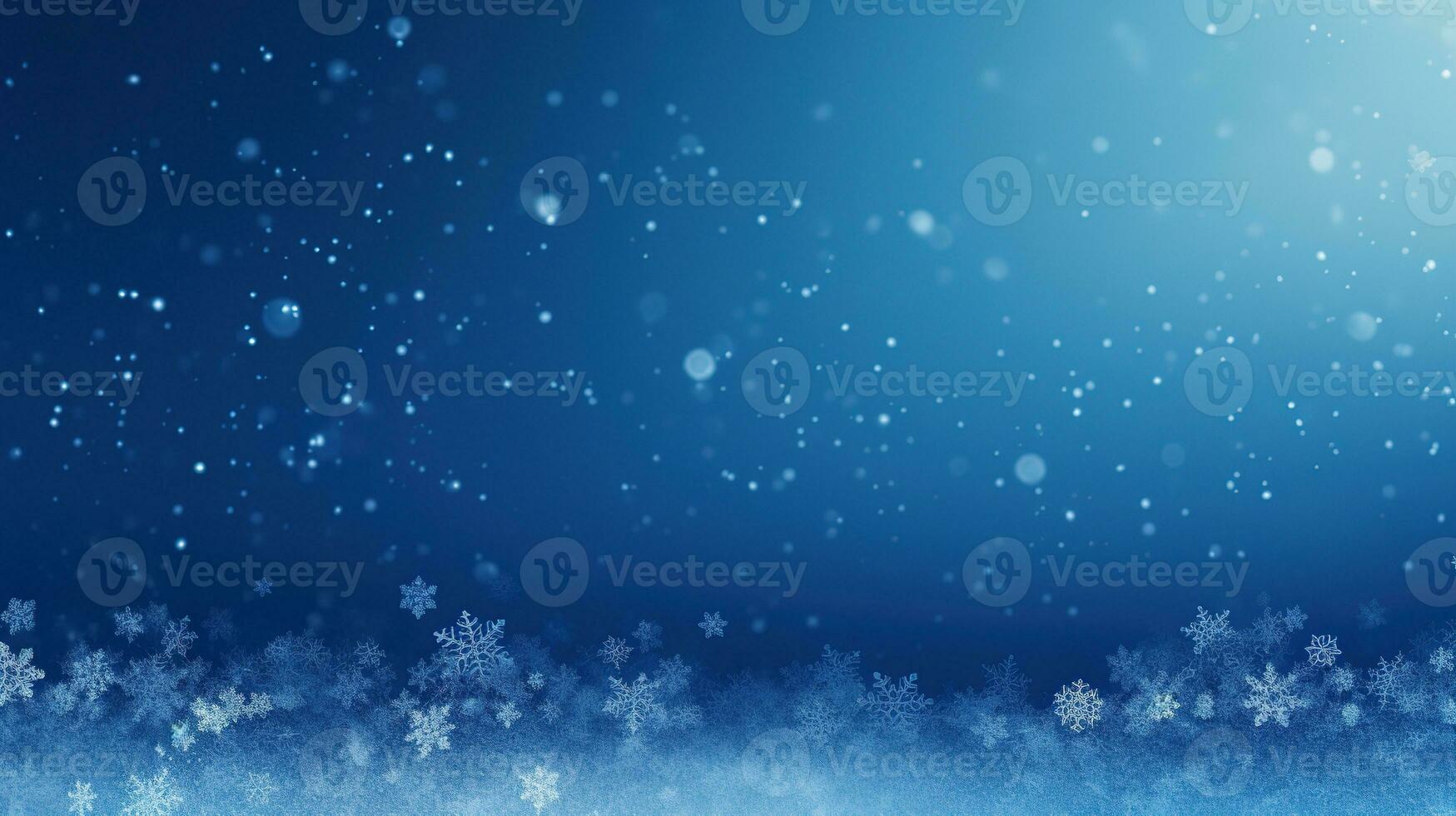 Christmas background with snowflakes and bokeh lights. photo