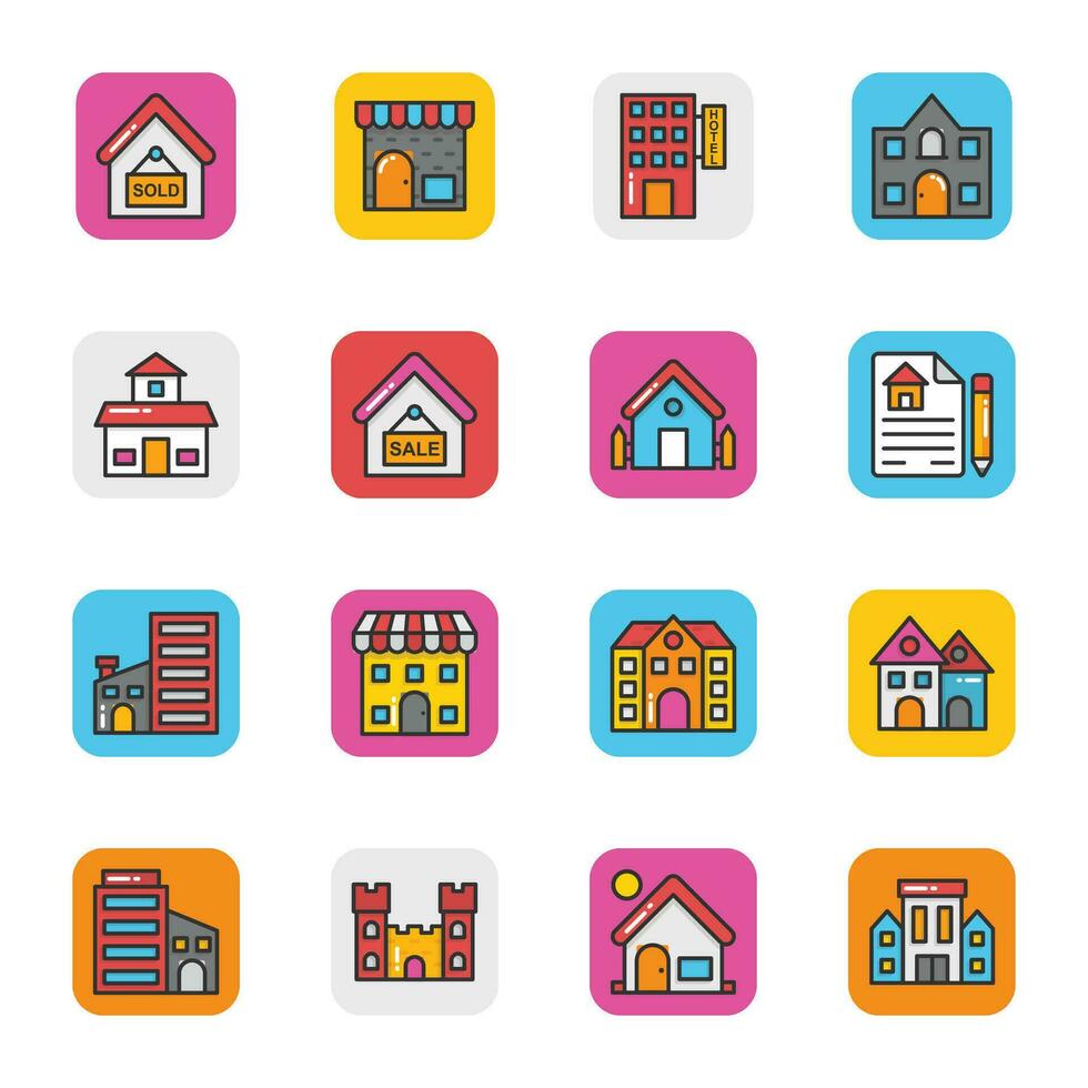 Set of Real Estate Icons vector