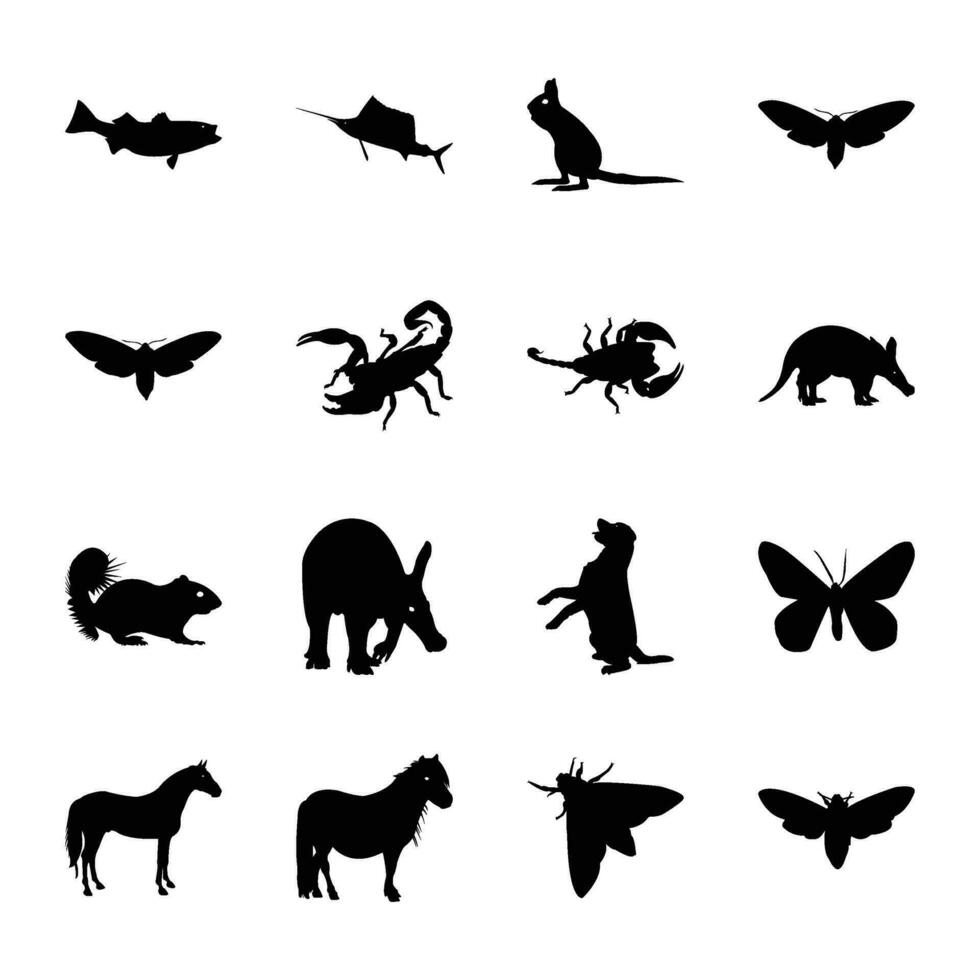 Pack of Solid Icon Vectors