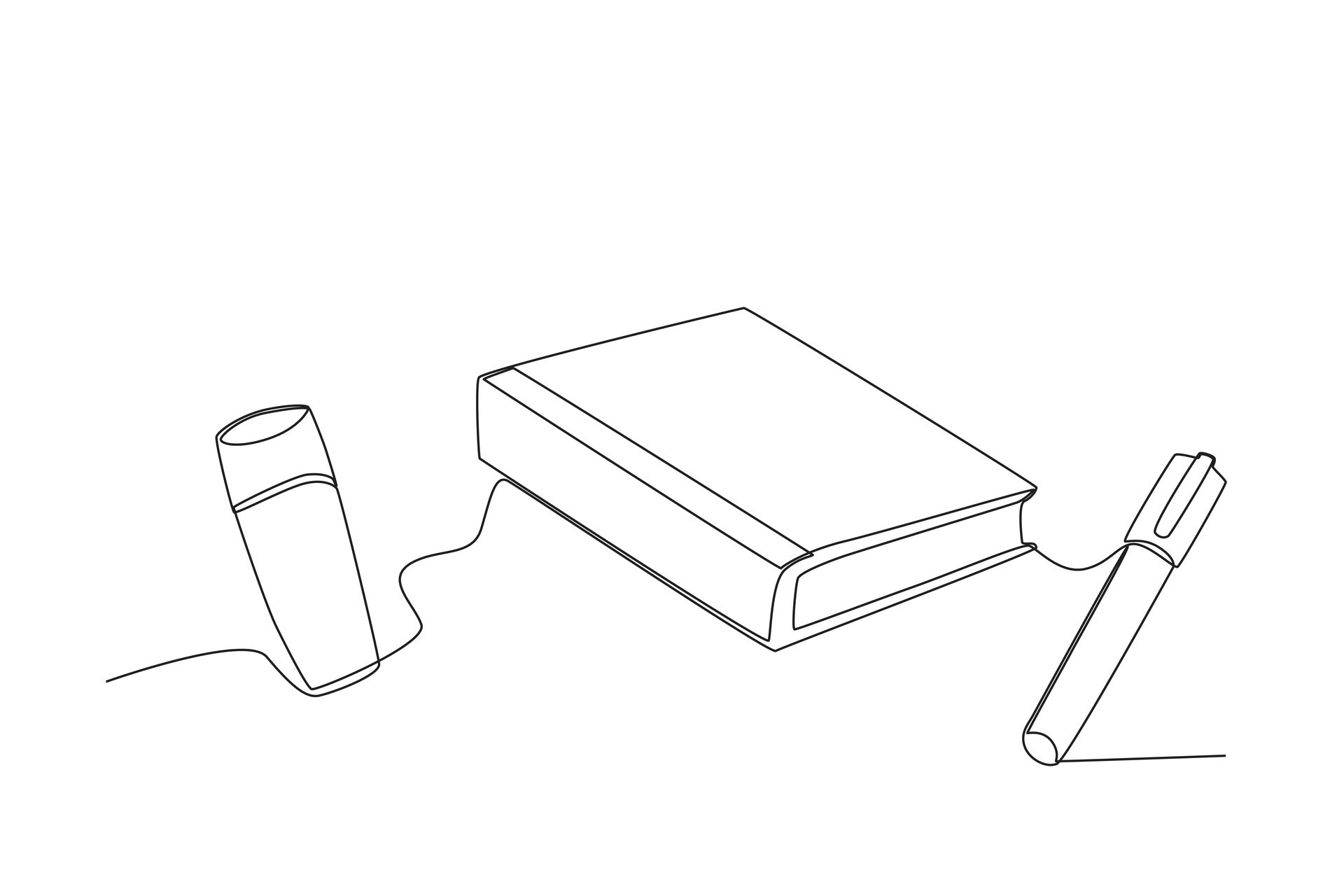 A pen, colored pencil, and book 28636868 Vector Art at Vecteezy