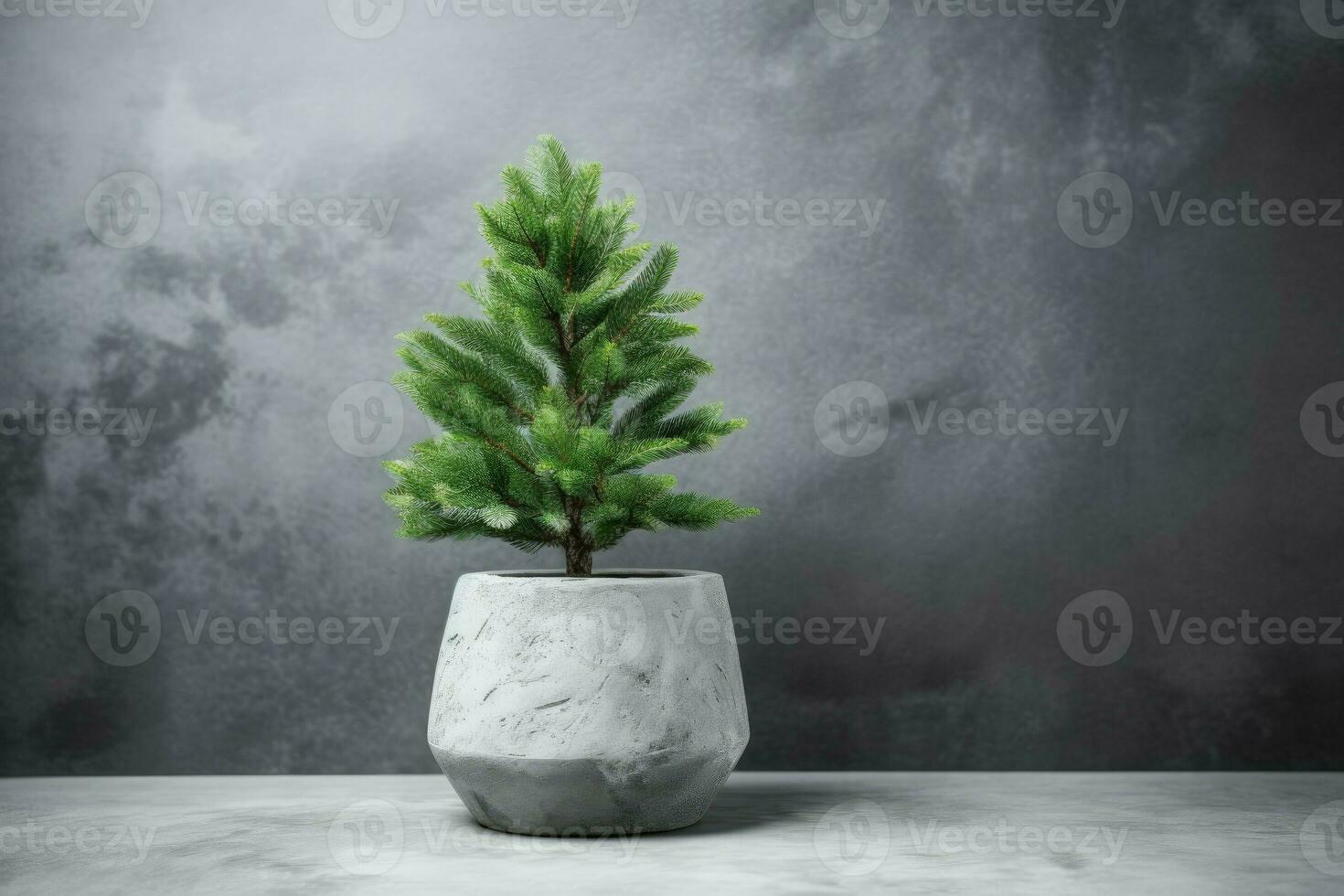 Fir tree vase. Generate Ai photo