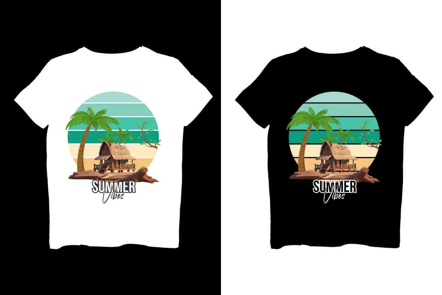 verano vibraciones al aire libre t camisa diseño vector