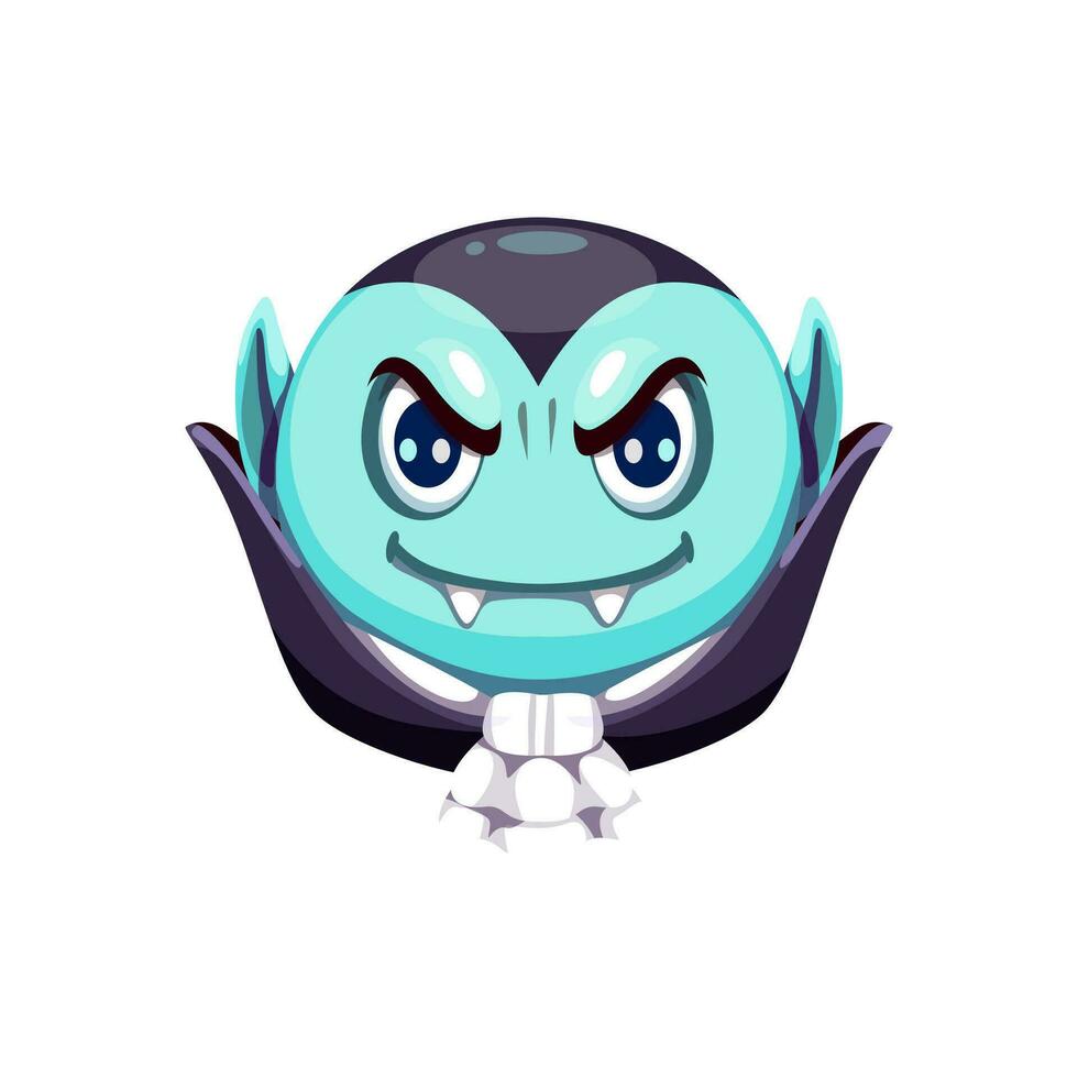 Cartoon Halloween vampire vector emoji character