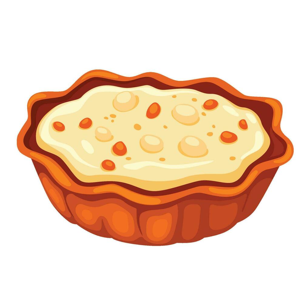 delicioso calabaza tarta con crema vector