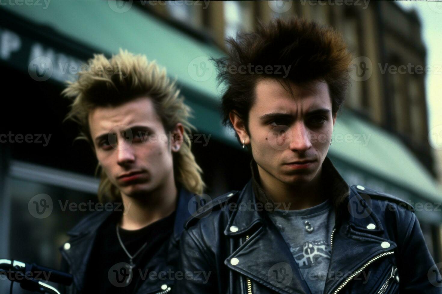 British punks men. Generate Ai photo