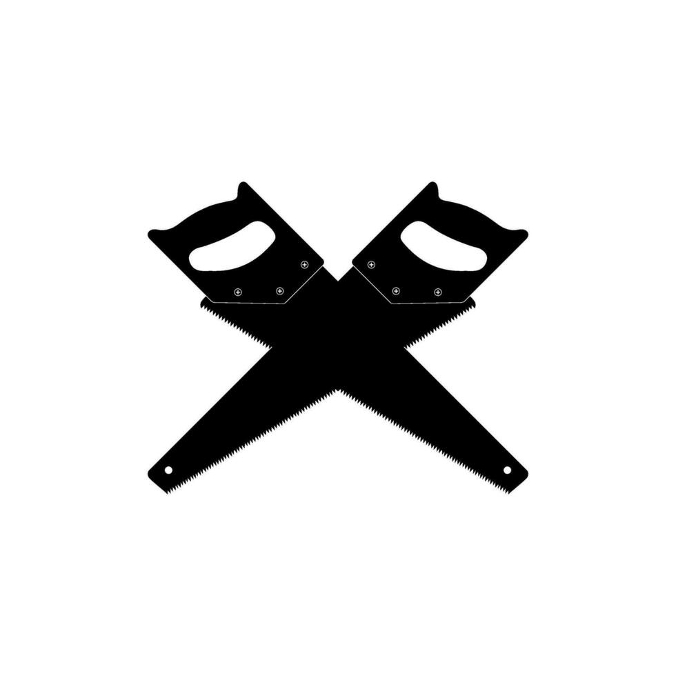 Hand Saw Silhouette, can use for Icon, symbol, Art Illustration, Logo Gram, Pictogram, Apps, Website, or Graphic Design Element. Vector Illustration