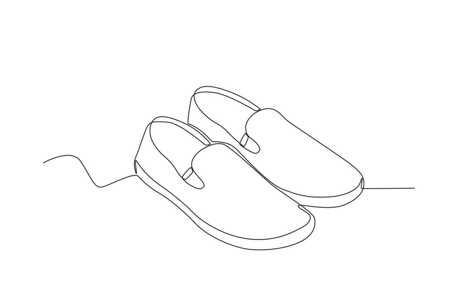 un ponerse zapato vector