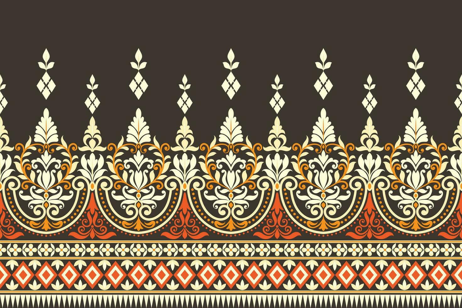 floral pattern Seamless. Background Seamless Pattern Geometric Ethnic pattern design  for background, carpet, wallpaper, clothing, wrapping, Batik, fabric, printing textile illustration. vector