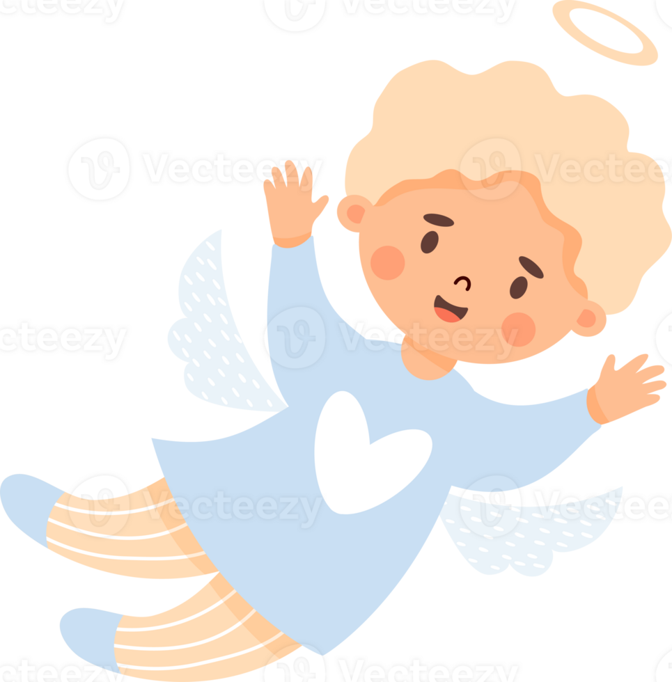 pequeño ángel chico rubio png