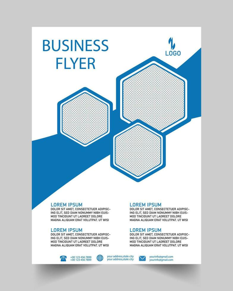 Free vector corporate business flyer template