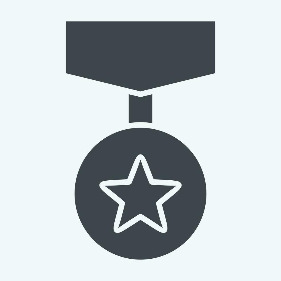 Icon Badge 4. related to Award symbol. glyph style. simple design editable. simple illustration vector