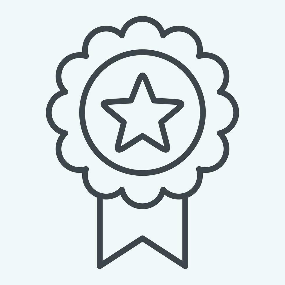 Icon Badge 2. related to Award symbol. line style. simple design editable. simple illustration vector