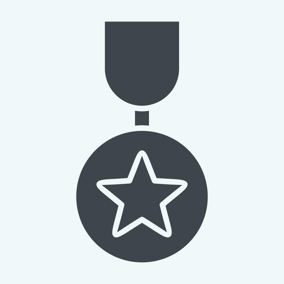 Icon Badge 1. related to Award symbol. glyph style. simple design editable. simple illustration vector