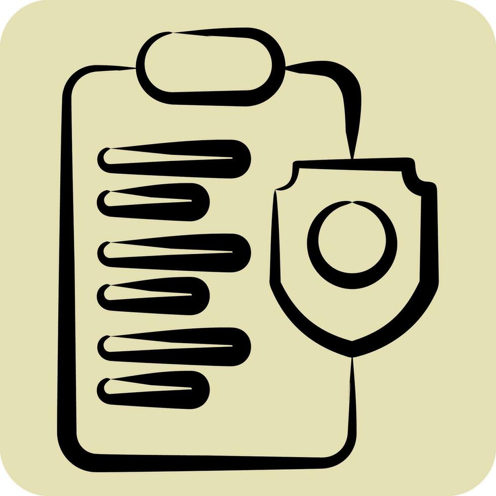 Icon Policy. related to Business Analysis symbol. hand drawn style simple design editable. simple illustration vector