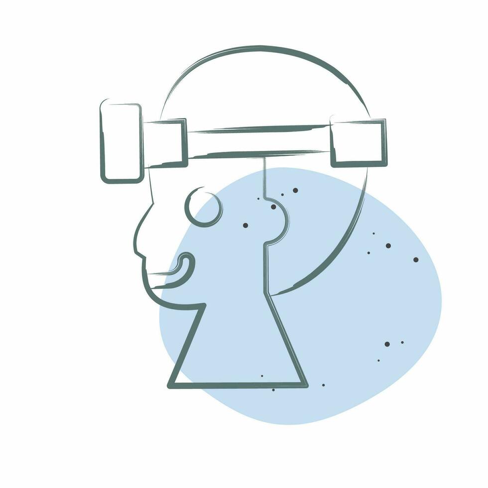 Icon Headlamps. related to Camping symbol. Color Spot Style. simple design editable. simple illustration vector