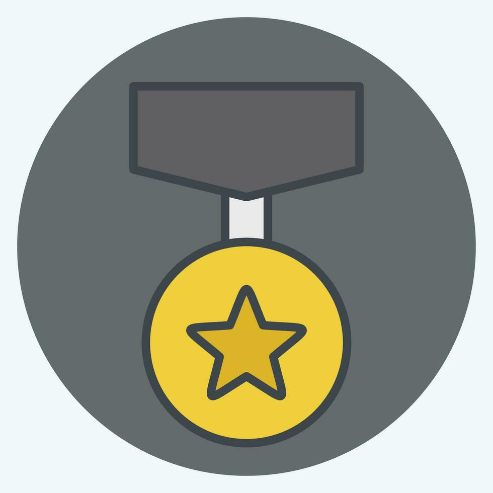 Icon Badge 4. related to Award symbol. color mate style. simple design editable. simple illustration vector