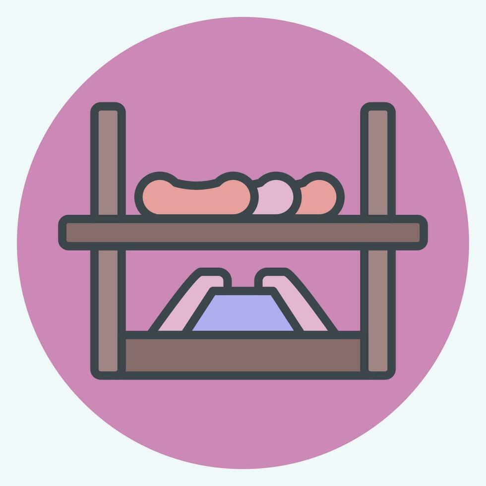 Icon Campfire Grill. related to Camping symbol. color mate style. simple design editable. simple illustration vector