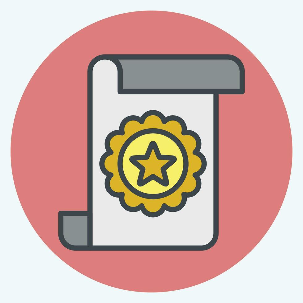 Icon Award 2. related to Award symbol. color mate style. simple design editable. simple illustration vector