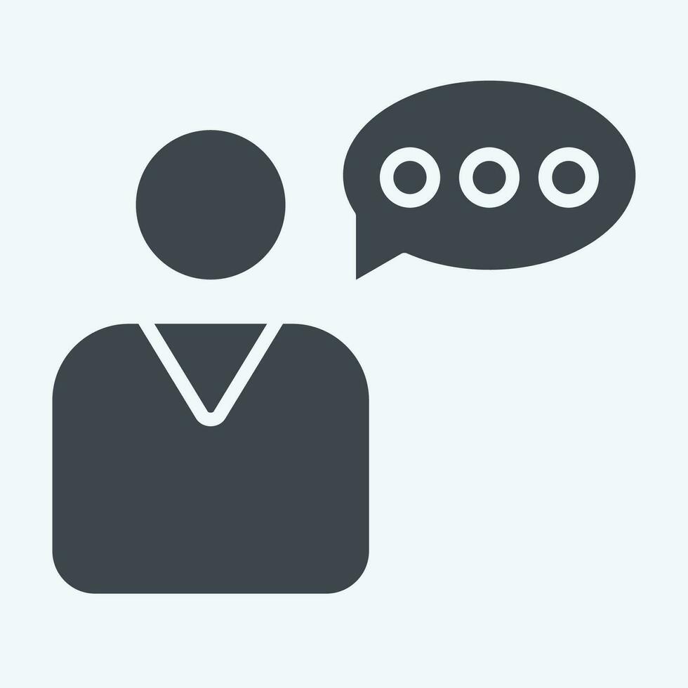 Icon User Story. related to Business Analysis symbol. glyph style. simple design editable. simple illustration vector