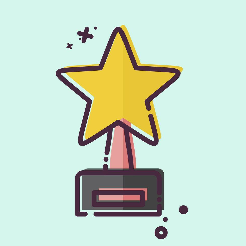 Icon Trophy 1. related to Award symbol. MBE style. simple design editable. simple illustration vector