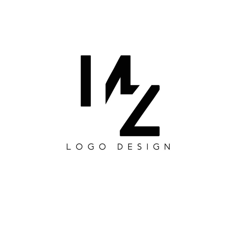 MZ initial letter logo vector