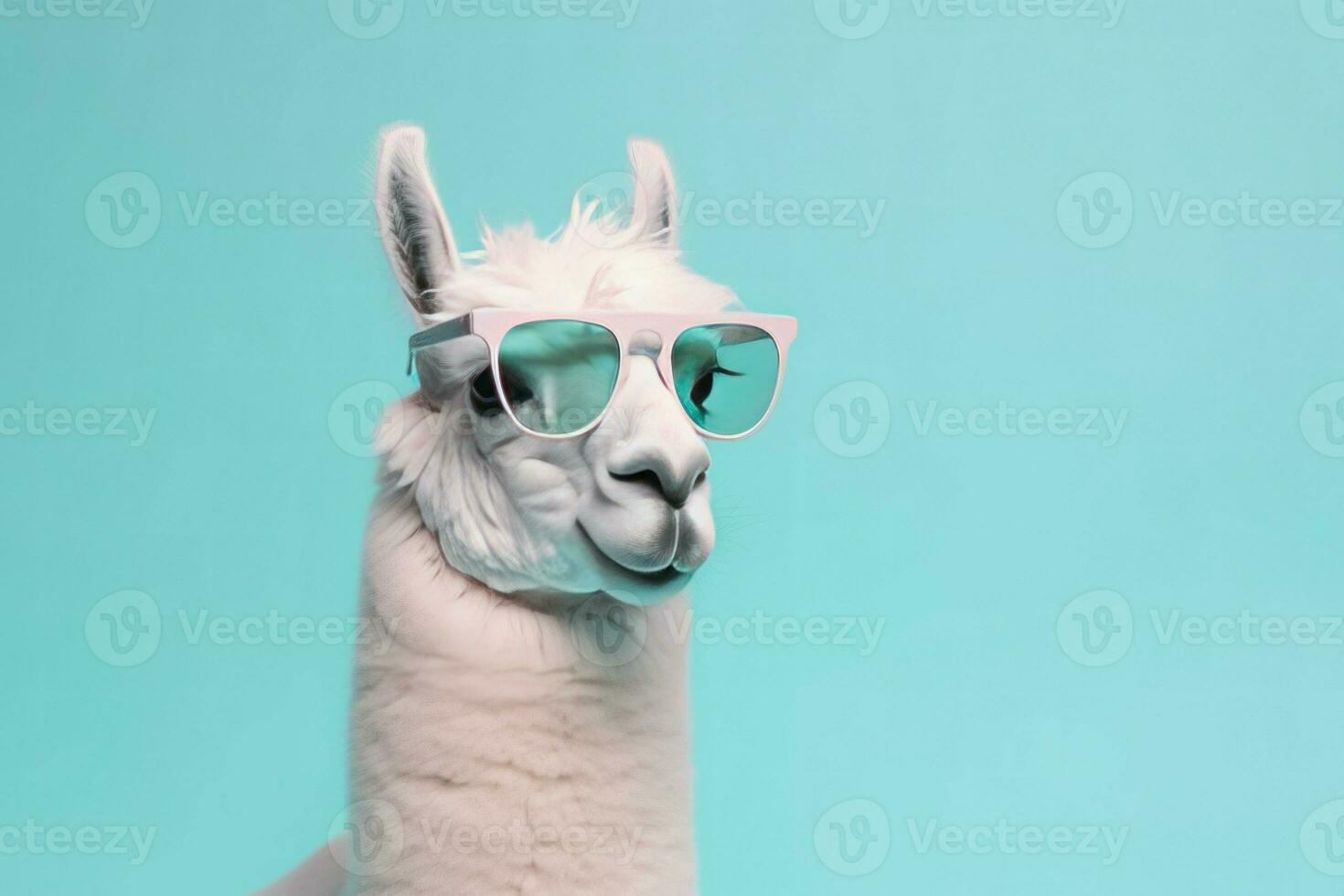 Lama sunglasses. Generate Ai photo