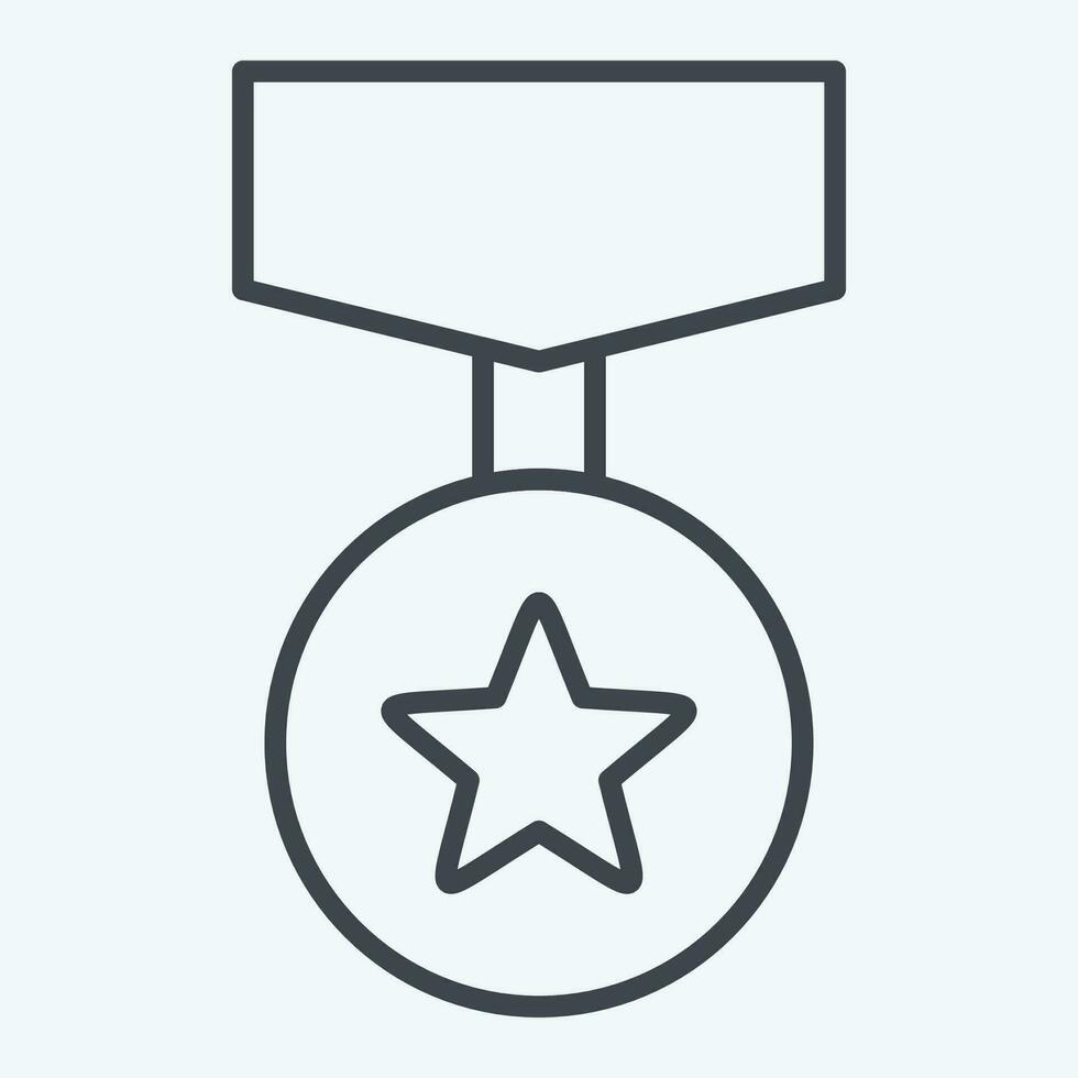Icon Badge 4. related to Award symbol. line style. simple design editable. simple illustration vector