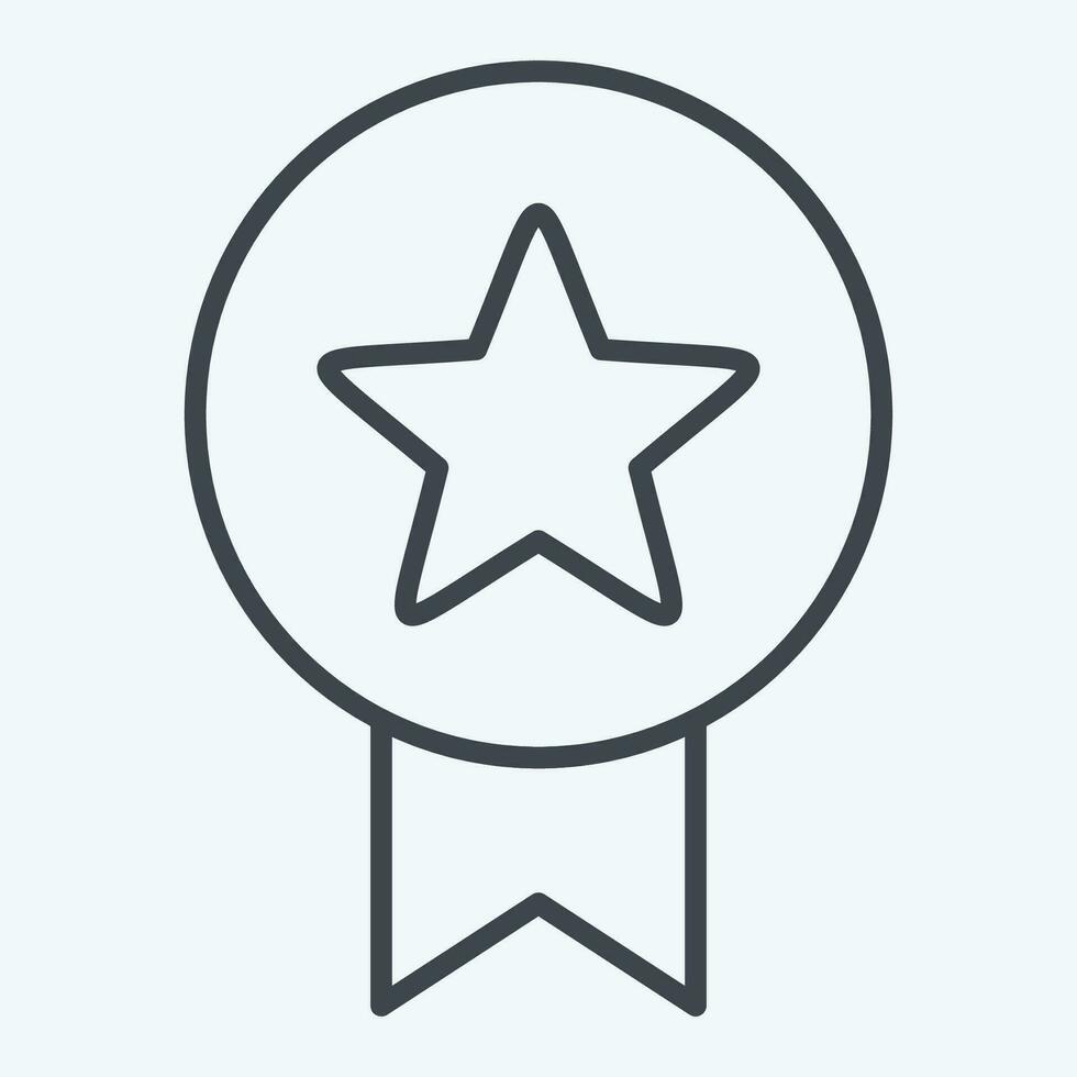 Icon Badge. related to Award symbol. line style. simple design editable. simple illustration vector