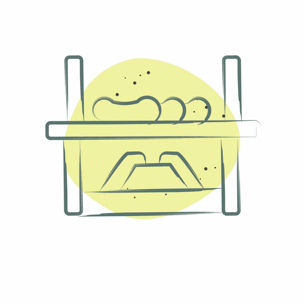 Icon Campfire Grill. related to Camping symbol. Color Spot Style. simple design editable. simple illustration vector