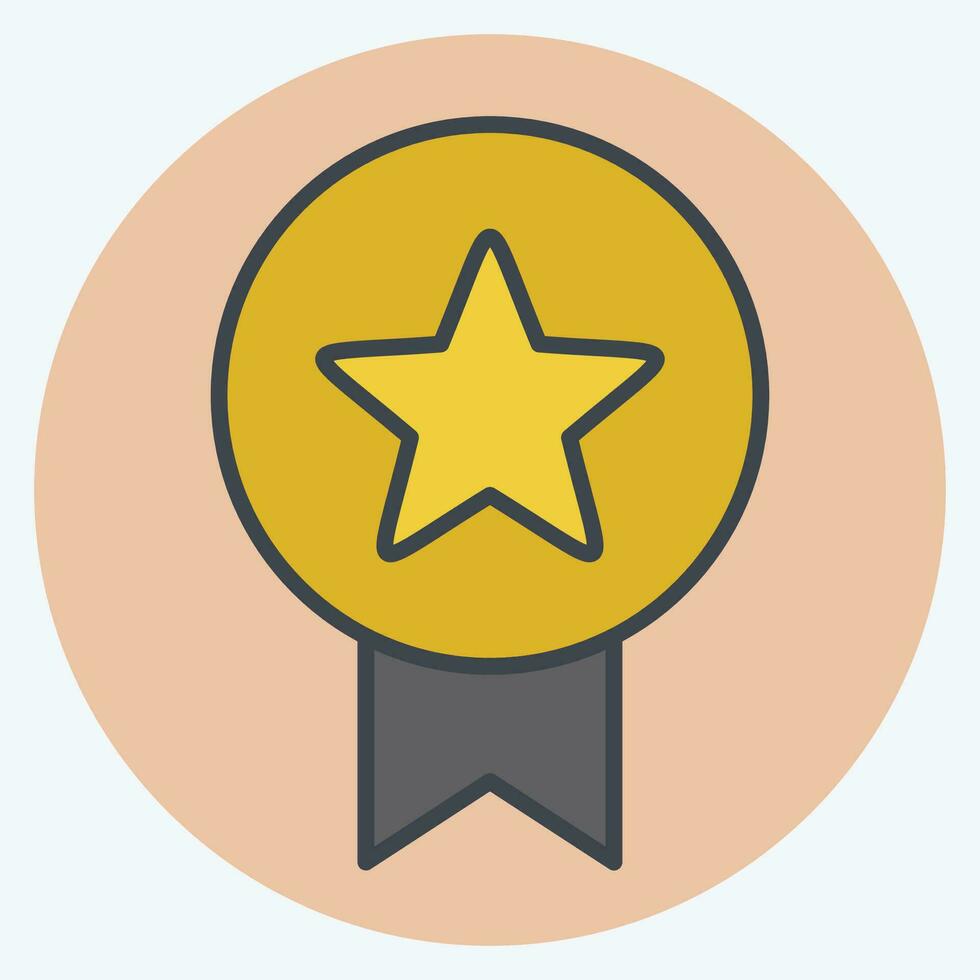 Icon Badge. related to Award symbol. color mate style. simple design editable. simple illustration vector