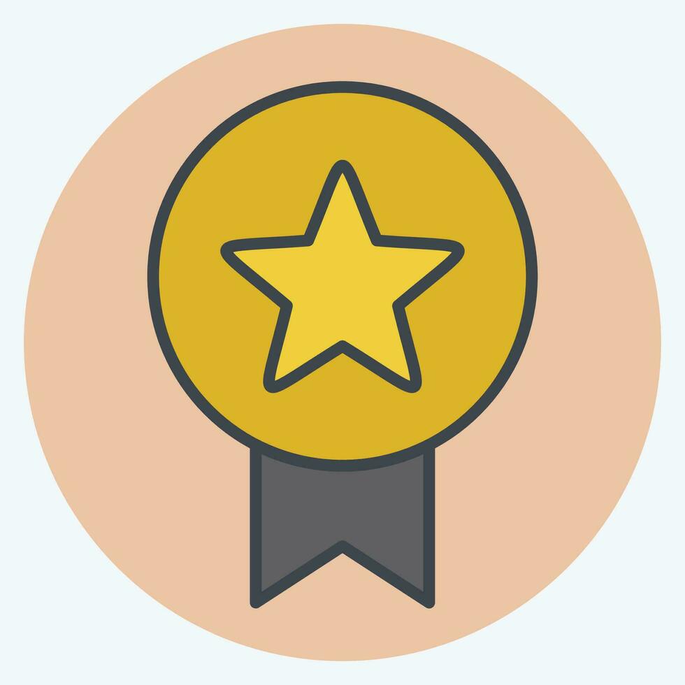 Icon Badge. related to Award symbol. color mate style. simple design editable. simple illustration vector