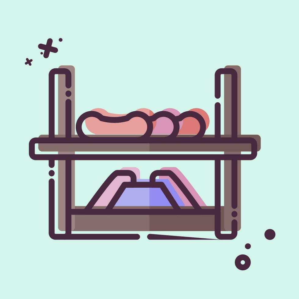 Icon Campfire Grill. related to Camping symbol. MBE style. simple design editable. simple illustration vector