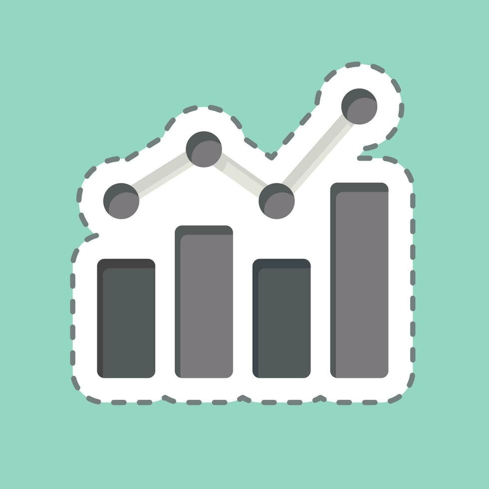 Sticker line cut Benchmarking. related to Business Analysis symbol. simple design editable. simple illustration vector