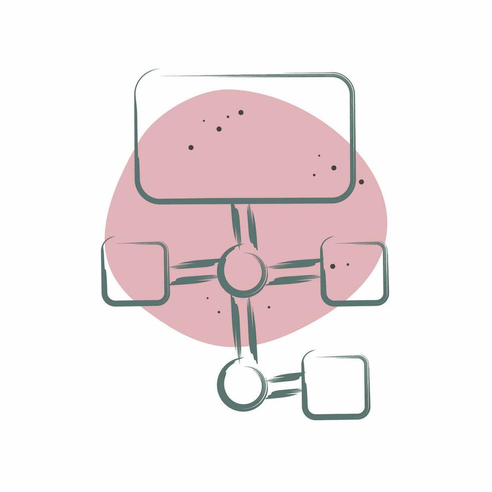 Icon Work Flow. related to Business Analysis symbol. Color Spot Style simple design editable. simple illustration vector