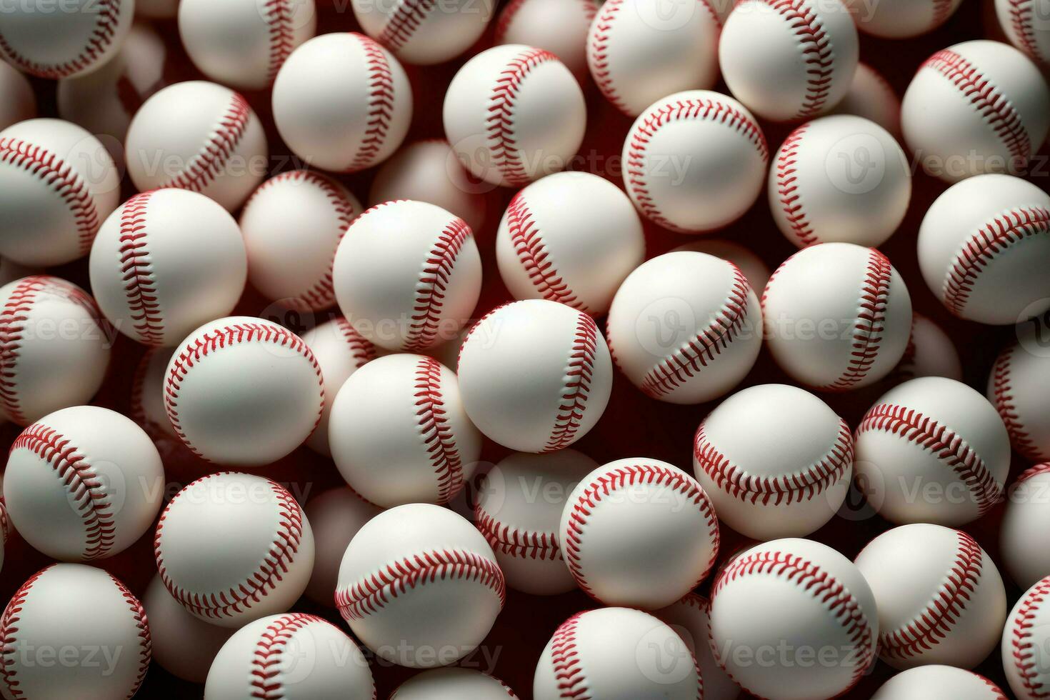 Sportive baseball ball background. Generate Ai photo