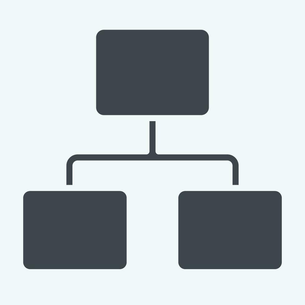 Icon Flow Chart. related to Business Analysis symbol. glyph style. simple design editable. simple illustration vector