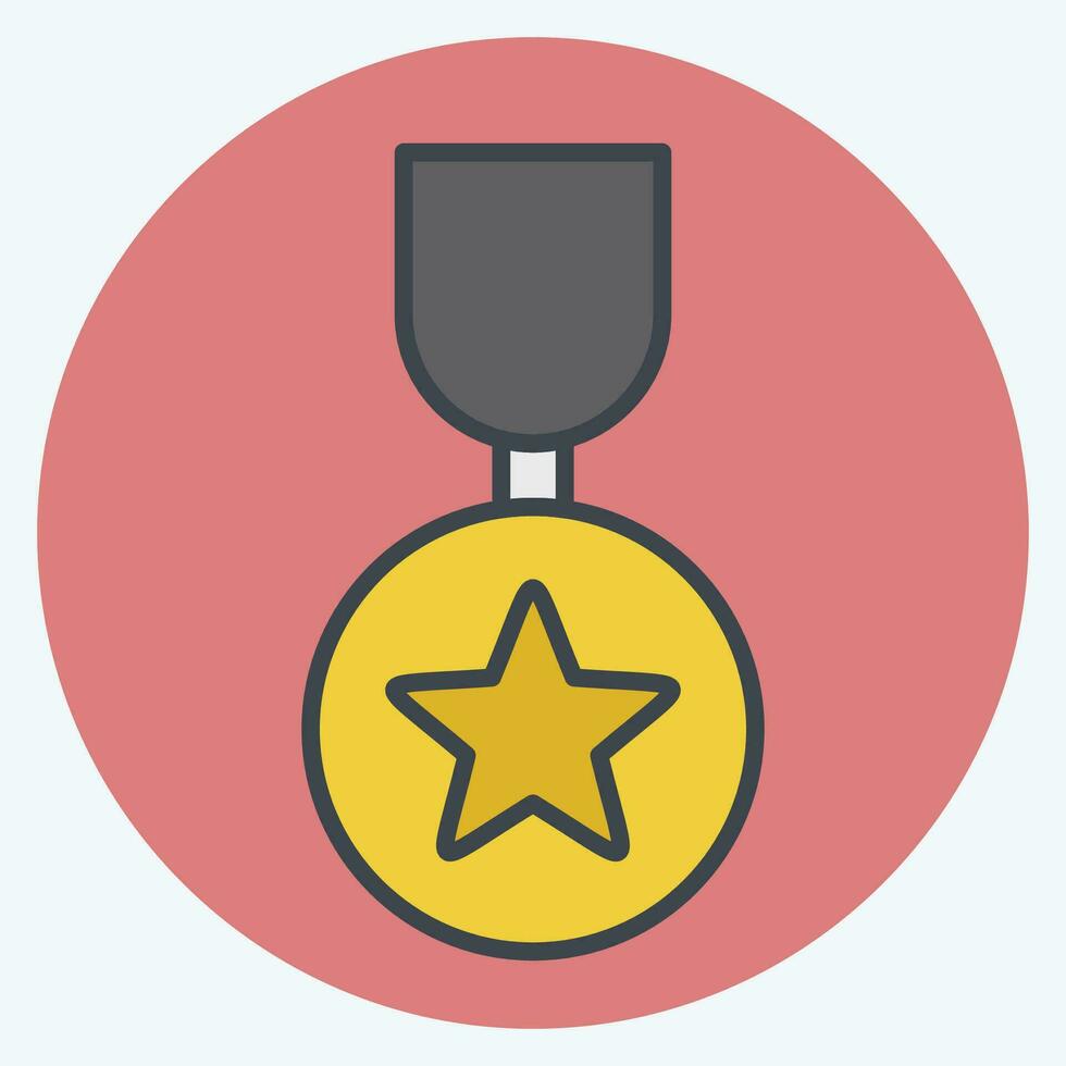 Icon Badge 1. related to Award symbol. color mate style. simple design editable. simple illustration vector