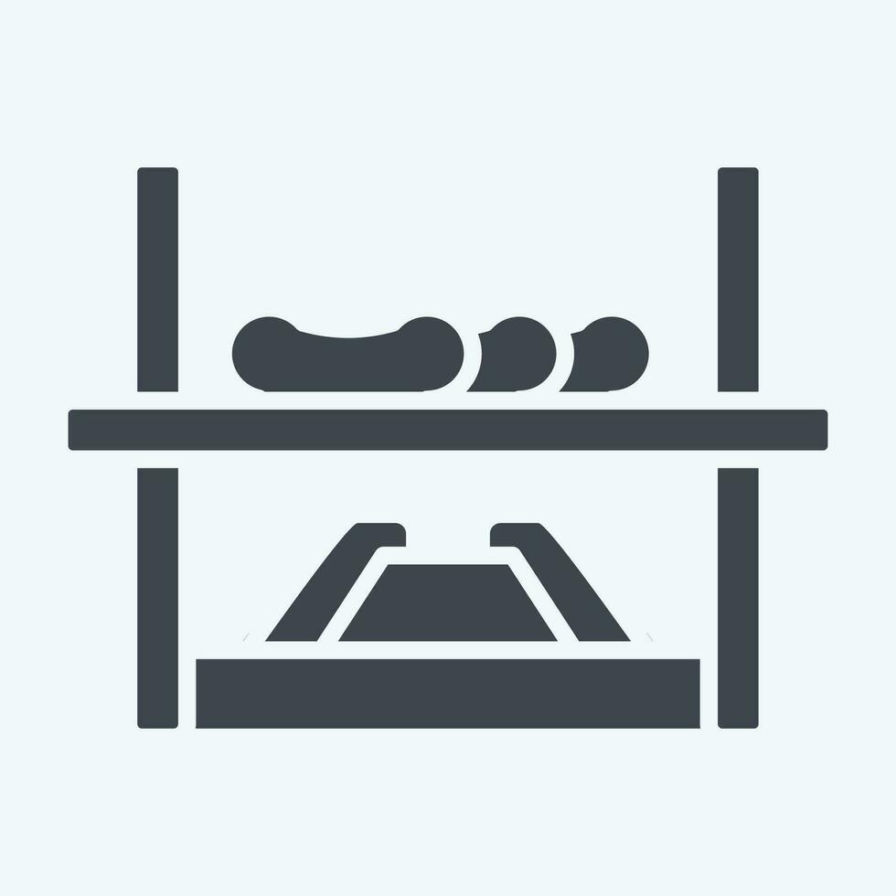 Icon Campfire Grill. related to Camping symbol. glyph style. simple design editable. simple illustration vector