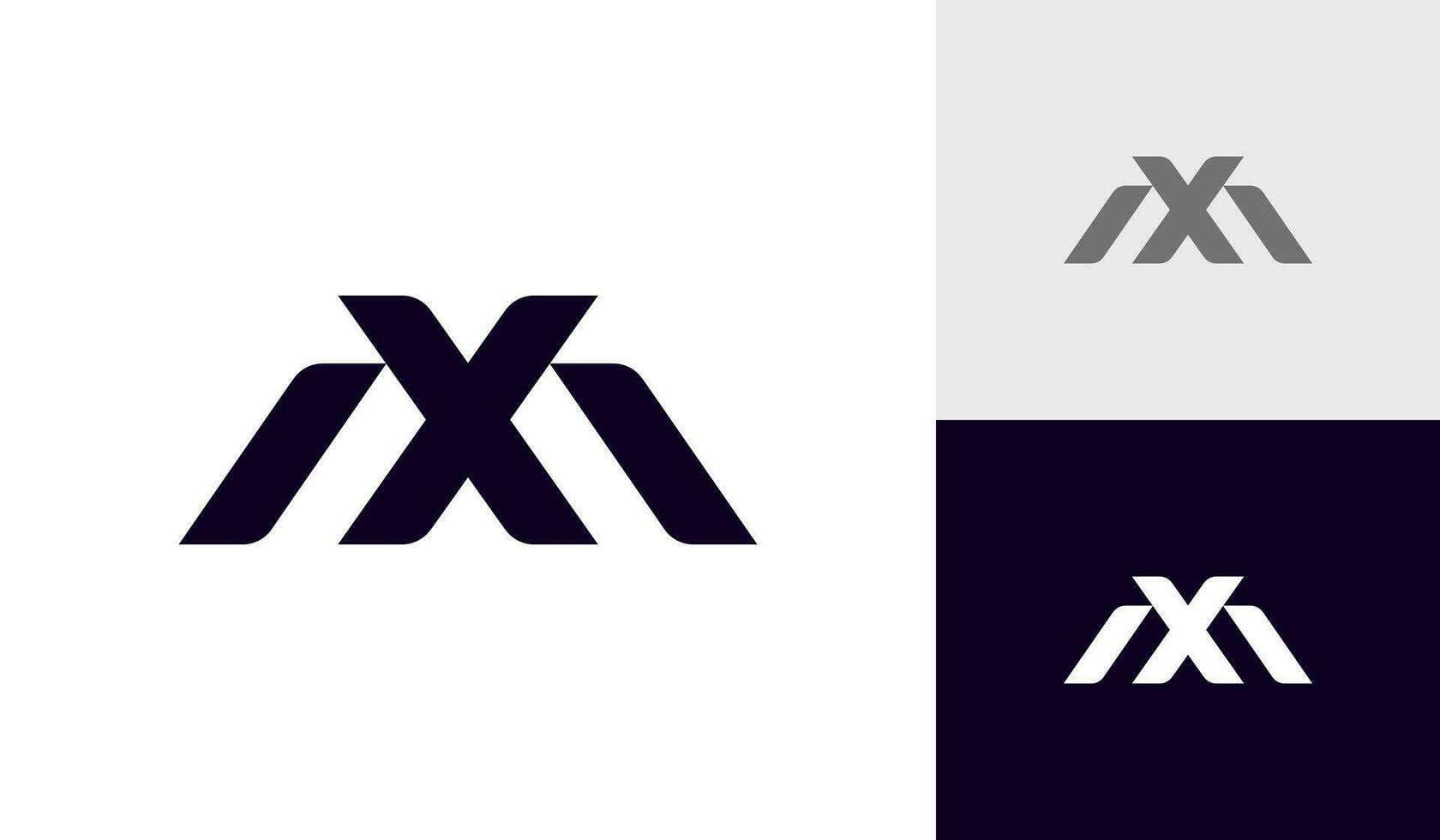 Letter XM or MX initial monogram logo design vector