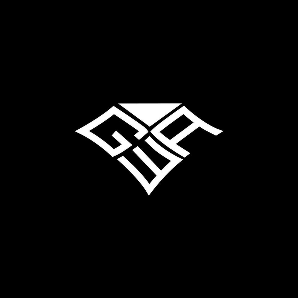 gwa letra logo vector diseño, gwa sencillo y moderno logo. gwa lujoso alfabeto diseño