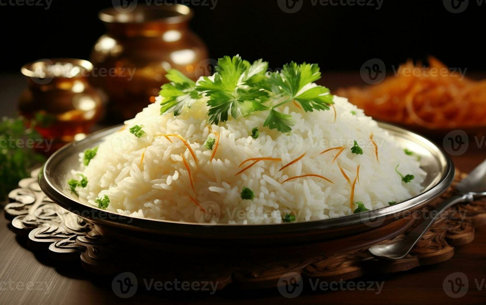 Generate a Photo of Rice Suitable for Recipes. Generative By Ai