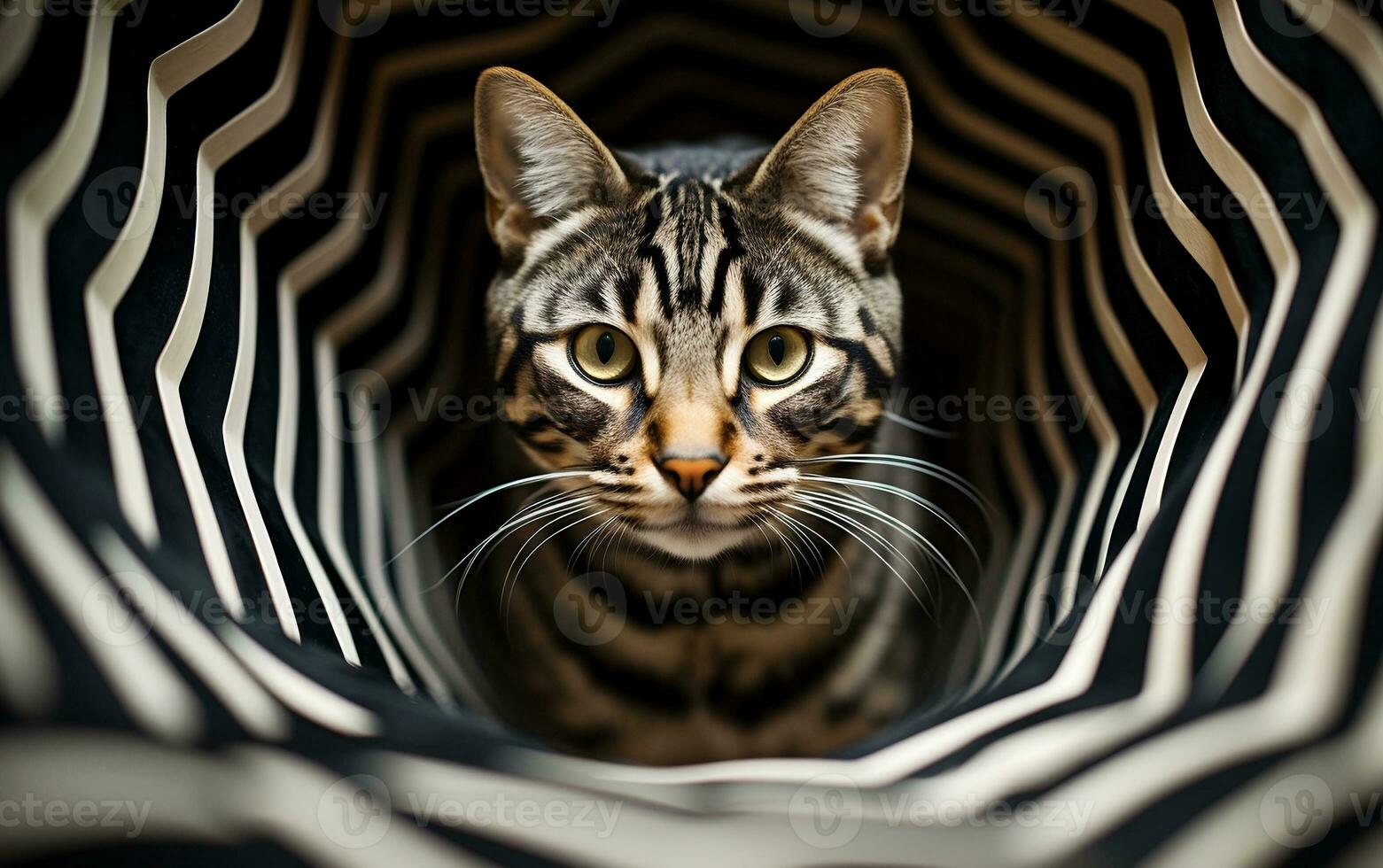 Cat abstract photography, Generative Ai photo