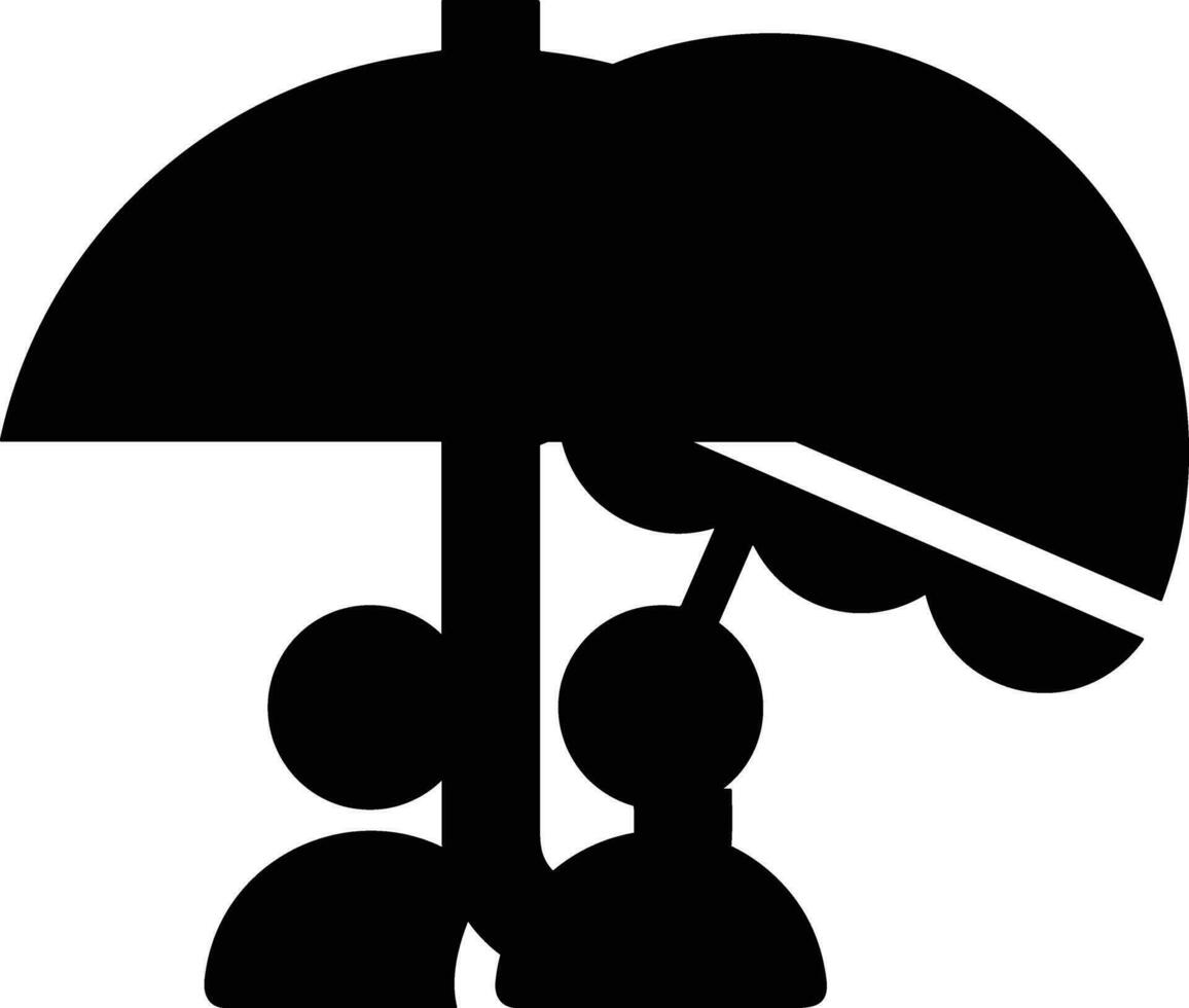 Umbrella protection icon symbol vector image. Illustration of the safety protect umbrella security design image