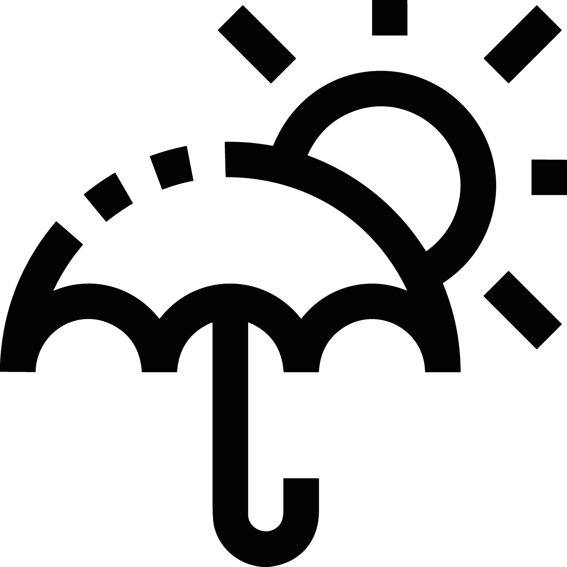 Umbrella protection icon symbol vector image. Illustration of the